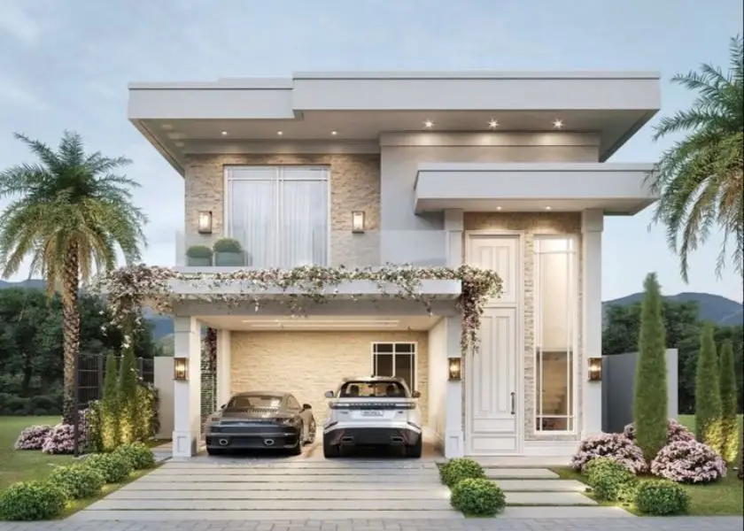 Desain Rumah Minimalis 2 Lantai dengan Atap Datar (Flat Roof)